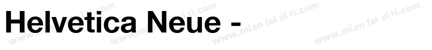 Helvetica Neue 粗體緊縮字体转换